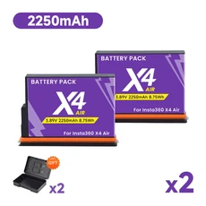 인스타360 X4 에어용 2250mAh 배터리 교체용 8.75Wh 인스타 360 액션 카메라 액세서리용 고속 충전기 박스, 01 빠른  Mainland, 03 1pcs