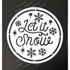 Let it Snow 圓形模板, 1個, ST-CIR-0031