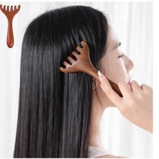 우드 괄사 홈케어 그립감이좋은 바디 형태로 우드 얼굴 갈고리형태로, 1개, 상세페이지 참조g, 브라운