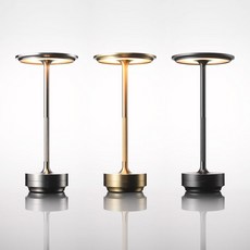 DAN TOU 'S LIGHTING 無線觸摸感應 鋁合金材質 三色變光 Type-C充電, 氛圍檯燈（金色）