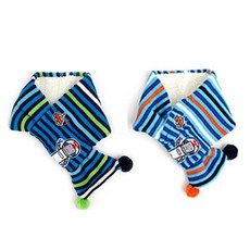 WINGHOUSE 男孩童冬季保暖刷毛圍巾