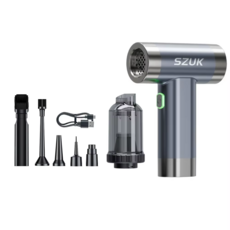 휴대용 차량용 무선 진공 청소기 150000RPM 터보팬 에어 블로어 미니 터보 제트 팬 무브러시 모터 핸드헬드 덕트 충전 청소 자동차 공기 송풍기 선풍기 브러시리스 블로워, [03] Pro Grey, 1개