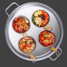 라면쿠커 전기 멀티쿠커 3L 분리형 전골 만두 국수 냄비 다기능 여행용 캠핑용 전기냄비 휴대용 샤브샤브 조리기, 세 구멍 냄비 펀칭 빵 굽기