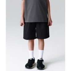 MUSINSA STANDARD KIDS 와이드 시어서커 밴딩 쇼츠 [블랙] 416729