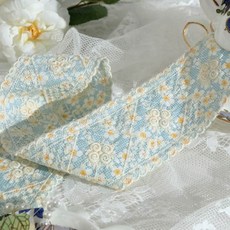 퀼트스타 로즈가든 로맨스 자수레이스_스카이 234, 1개, 스카이