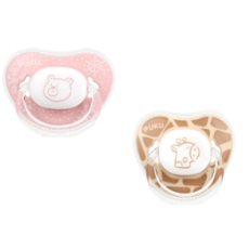 PÜKÜ 企鵝家族安撫奶嘴 柔軟矽膠 拇指型設計 多款可愛圖案, 2, 2個