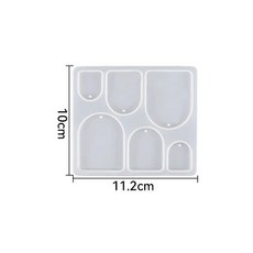 레진 몰드 공예 아트 재료 귀걸이 펜던트 실리콘 DIY 에폭시 수지 원형 삼각형 목걸이 열쇠 고리 만들기 액세서리, L. Earring 04