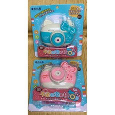 星氏玩具 卡通泡泡相機 360度防漏設計 電動出泡 多彩燈光, 藍色, 1個