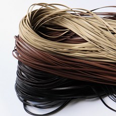 국내제작 5mm 부티 가죽끈 통통한 가죽줄, 1개, 미디움브라운