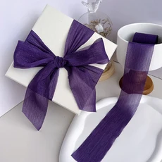 실버 스파클링 원사 리본 쉬폰 웨딩 주름 메쉬 액세서리 밝은 실크 주름 선물 상자 꽃 번들 포장, 01 5 Meters, 18 16