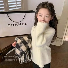新款可愛童裝 女童毛衣 韓版秋冬季毛衣2025新款韓係童小女孩高級設計感套頭上衣
