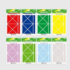 칼라 분류용 스티커 목록 포인트 326-1 66x45mm 체크용 표기용 서류분류 화일명 중요표시 (옵션 : 은색), 1개