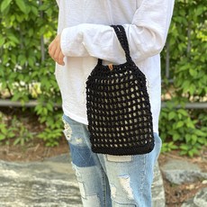 러브컨츄리 귀요미 네트 토드백 DIY키트, 블랙, 1개