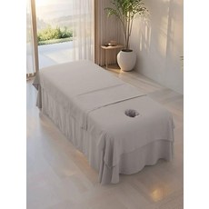 마사지침대 미용베드 커버 코튼 시트 면 패드 피부관리 라이트그레이 일체형 침대 커버 두꺼운구멍 +구멍, 일체형 침대 커버 두꺼운구멍 A, 클라우드코튼 카키
