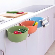 싱크대 문걸이 바구니 잡동사니 타원 틈새 바스켓 거치대 식재료분류