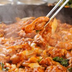 배부른삼촌 순살 닭다리살 양념 매콤 닭갈비 1kg, 2개