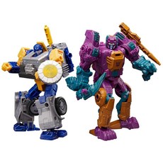 Transformers Age of The Primes Wreck 'n Doom Collection Fisitron and Carnivac 14cm(5.5인치) 변신 액션 피규