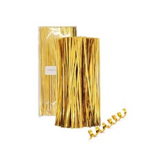 철사끈 다용도 빵끈(골드 20cm) 약500개 봉지 포장끈 다용도빵끈 철사끈 절단빵끈 칼라타이 쿠키포장