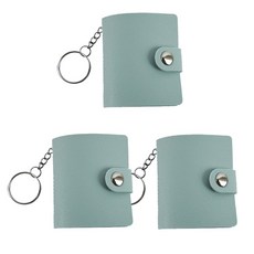 가죽 증사 바인더 3개 증명사진 보관 띠부씰 콜렉트북 미니 앨범 키링, 10매, 민트