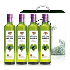 [선물포장] 소르바스 포도씨유 500ml, 4개