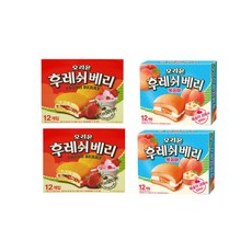 오리온 후레쉬베리 딸기 복숭아 336g 12개입 4박스, 1개