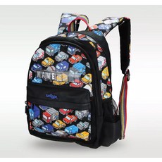 Smiggle 汽車圖案兒童背包, 小汽車黑