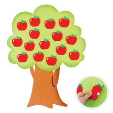 유니아트 펠트 사과나무 신형투톤, 혼합색상, 1개