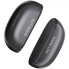 WARM LIFE迷你暖手寶，輕巧便攜，快速加熱，多重溫控，安全可靠，冬季保暖必備, 黑色, 【可上飛機】