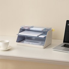 DELI 델리 xdomo XDM34 2단 수납함, 그레이