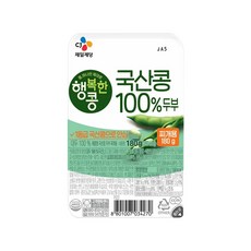 [냉장] CJ 행복한콩 국산두부 찌개용 180g, 3개