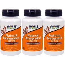 NOW Foods 白藜蘆醇素食膠囊, 60顆, 3罐