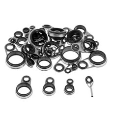 33P 캐스팅 낚싯대 가이드 팁 링 수리 키트 직경 1.0-14mm, 1개, 은