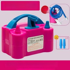 도랑가게 풍선바람넣는기계 기계 공기 공기주입기, 1개, 업그레이드 세트 2 호스 포함 알루미늄 필름