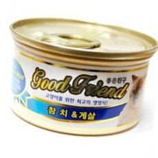 굿프랜드 참치 게살 캔 85g 고양이캔간식 반려동물간식캔 길고양이간식