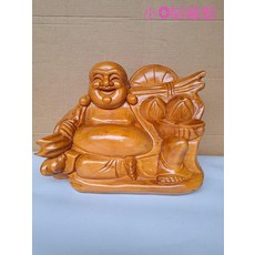木雕彌勒佛擺件, 黃