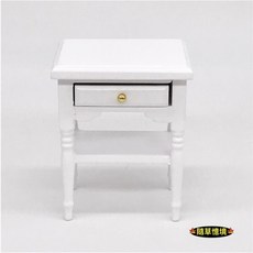 （優選木質可開抽屜）沙發 邊桌 小茶几 茶几 床頭櫃 邊櫃 娃娃屋 微縮模型 食玩模型 微縮場景 隨草憶境, 1個, 單入（茶几/邊桌）