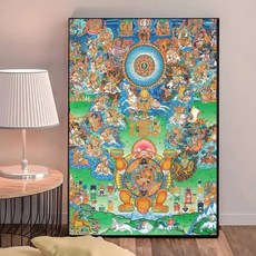 불교 보살 신 포스터 거실 카페 캔버스 빈티지 스타일 만화 그림 아트 홈 벽장식, A. z2