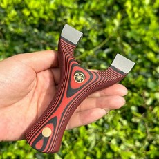 龍齒鈦閤金G10淮撐免綁快壓彈弓 扁皮雪花標免綁弓架, 1個, 紅色不銹鋼龍齒75/20裸弓版