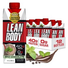 LEAN BODY 高蛋白奶昔 薄荷巧克力, 12個