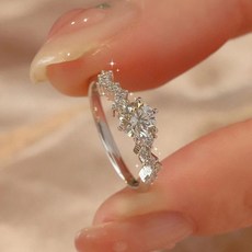 FANSYLI 여성 보석 반지 결혼반지 행운의 반지 조절 가능 여자친구생일선물 0416F07