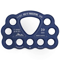 Austrialpin 奧地利 十孔分力盤 RIG-IT three2five 60KN 釣魚裝備, 藍, 1個