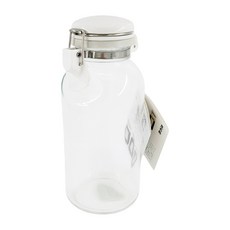星硝 日本製復古壓扣式密封玻璃瓶 500ml 不鏽鋼扣環, 1個