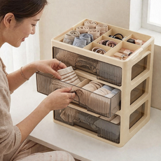 아티즌 속옷정리함 서랍식 양말정리 수납장, 1개, 베이지