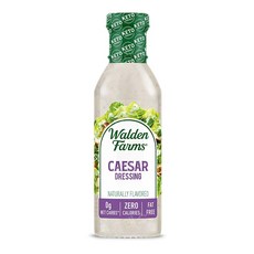 월든 팜 시저 드레싱 12온스 무설탕 무지방 제로 탄수화물 샐러드 소스 블루치즈 랜치, 12 Fl Oz