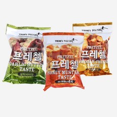 프레첼 85g 3종 맥주안주 술안주 간식 수입과자 프레즐 버터갈릭 체다치즈 허니머스타드, 5개