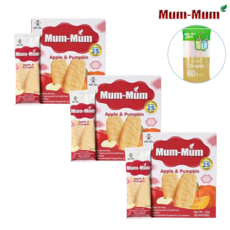 신형 멈멈 유아 쌀과자(13P) 사과&호박 3개 + 일회용빨대 60P, 54g