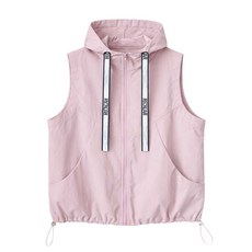 레크레아 여성 골프 아노락 후드집업 조끼 바람막이 베스트 골프웨어 집업조끼