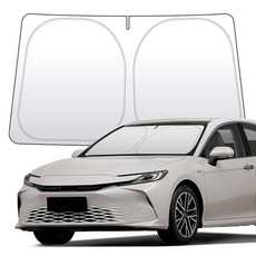 토요타 캠리 XV80 2024-현재와 호환되는 두꺼운 2중 전면 앞유리 햇빛 가리개 접이식 맞춤형 핏 가리개 블록 99% 열 자동차 내부를 시원하게 유지Camry 2024-