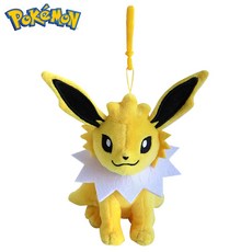 포켓몬스터 써드 쥬피썬더 가방고리 13cm 봉제 애착 포켓몬 캐릭터, 1개