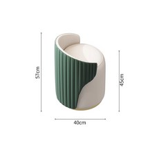 고급 화장대의자 라운드 스툴 등받이 심플 메이크업 침실 드레스룸, D. 그린